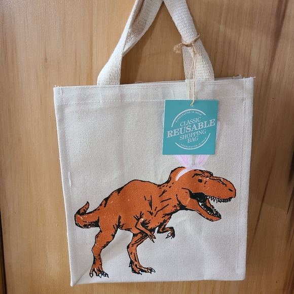 Dinosaur canvas tota bag T-Rex - Picture 1 of 10